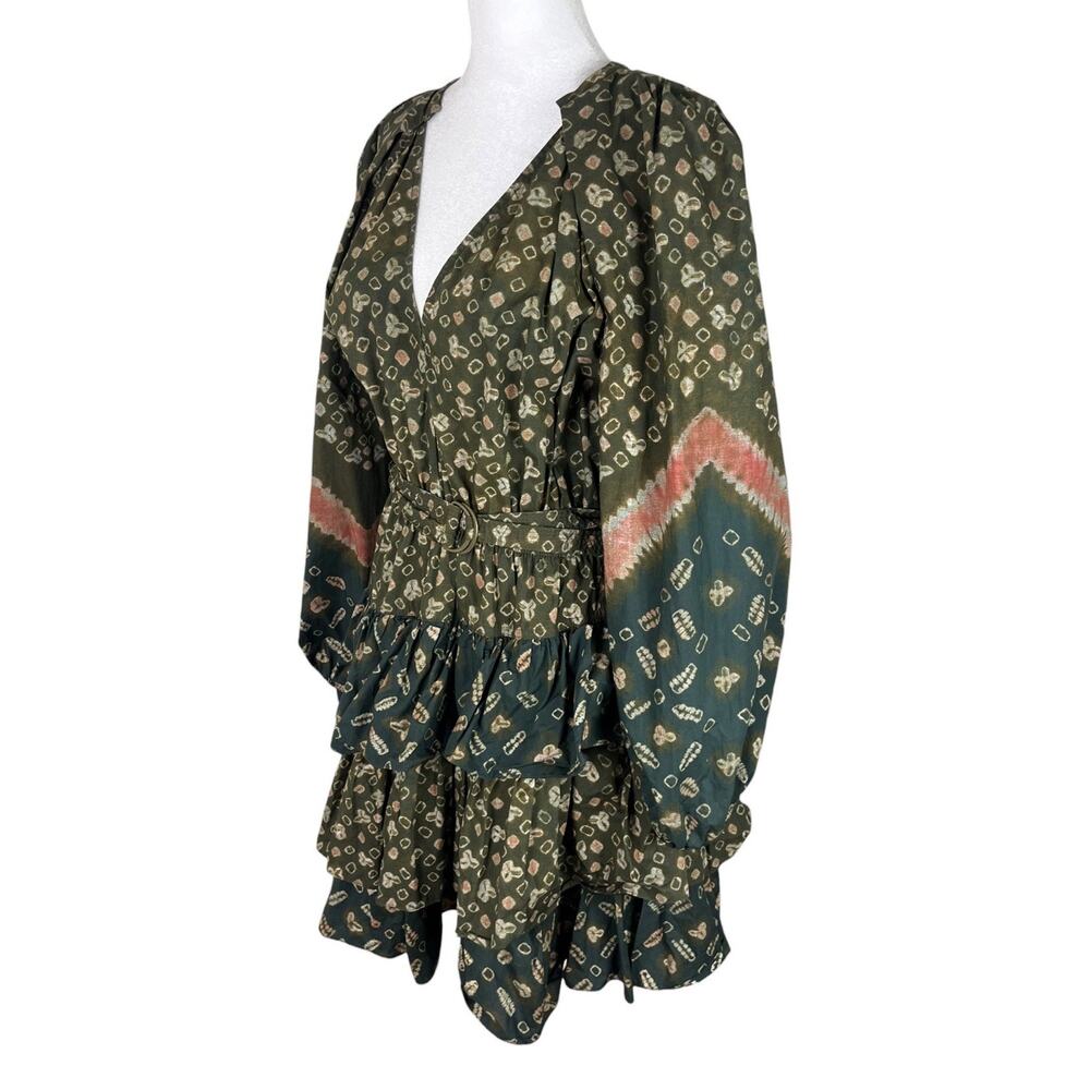 Ulla Johnson Miranda Jasper Ruffle Mini Dress Belted Boho Cottagecore Size 10 - Picture 5 of 7